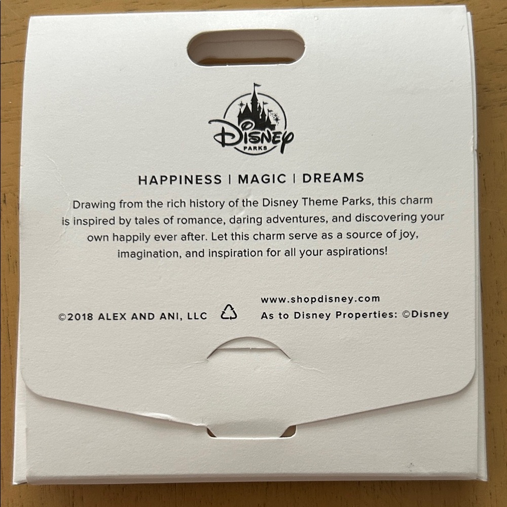 Alex and Ani Disney Parks Lady and the Tramp Pink Heart Charm - Picture 2 of 3